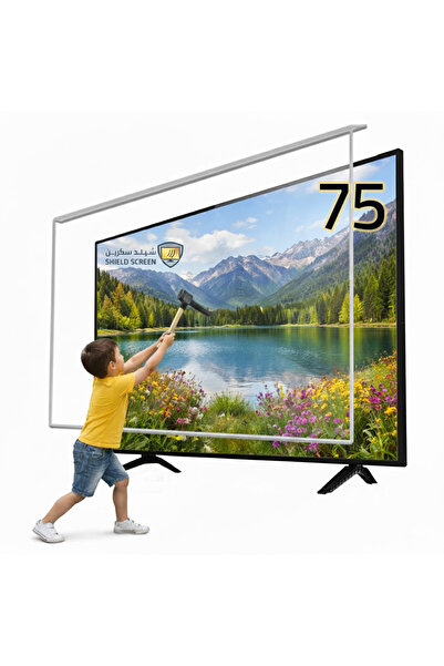 Screen Shield Shield Screen Protector for 65-inch TVs, Shatterproof Flat Screen Protector, Shock Resistant