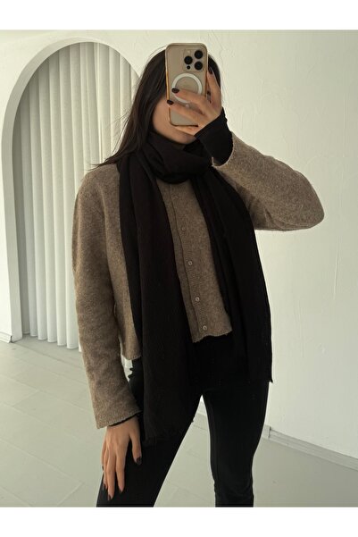 coaksco Women's Black Wrap Shawl & Scarf & Multi-Purpose Scarf