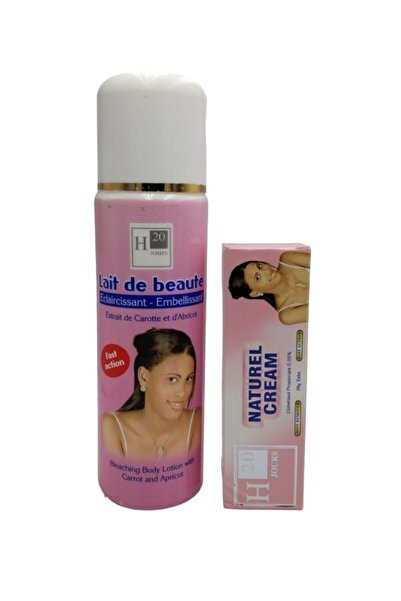 H20 لوشن ٥٠٠ مل وكريم ٥٠ غرام لتفتيح البشرة