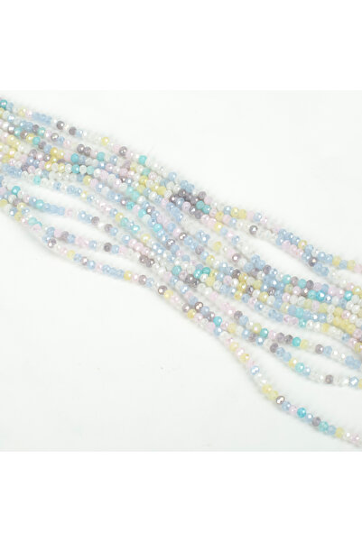 yfhobi 1 Dizi (140-150 Adet) - 2 mm Yassı Kristal Cam Boncuk Dizisi, 20. Karı...