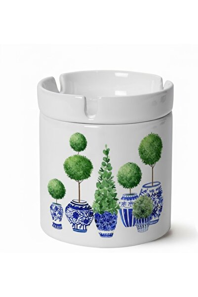 sartre art "Blue Blanc Serisi" Saksılar Tasarımlı Kokusuz Söndür At Küllük Kü...