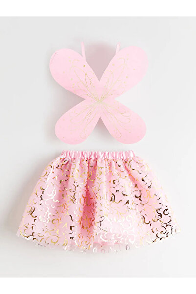 LC Waikiki LCW ACCESSORIES Pembe Kız Çocuk Tütü Etek Ve Kanat Kostüm