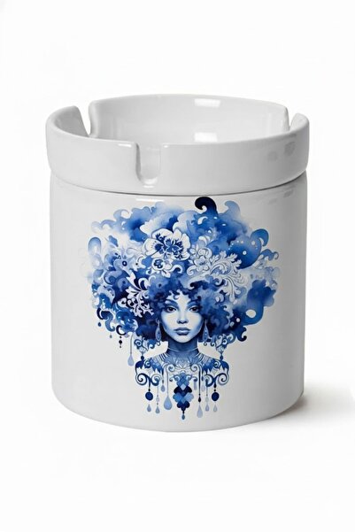 sartre art Seria Blue Blanc, design atractiv pentru femei, scrumieră pentru c...