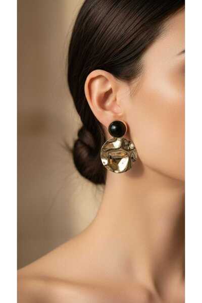 Clariss Pirinç Kaplama Döve Dokulu Bej Bordo Kahverengi Taşlı Modern Sallantı...