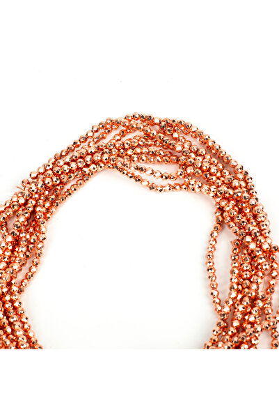 yfhobi 1 Dizi (95-100 Adet) - 4 mm Yuvarlak Kristal Cam Boncuk Dizi, Parlak K...