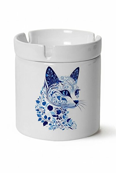 sartre art Seria Blue Blanc Tekir pisică m Scrumieră cu design special, fără ...