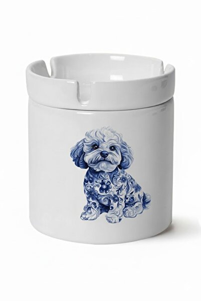 sartre art "Blue Blanc Serisi" Köpekcik Tasarımlı Kokusuz Söndür At Küllük Kü...