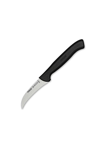 shopwave 38044 Ecco Curved Curved Vegetable Decoration Knife 7.5 cm - Black