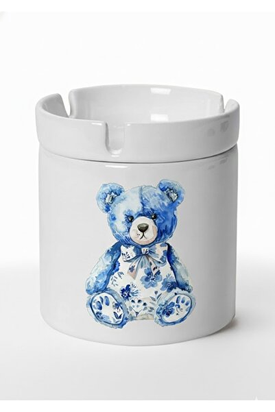 sartre art Σειρά Blue Blanc: Τασάκι αποτσίγαρων χωρίς άρωμα με σχέδιο αρκουδάκι