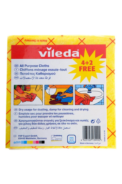 Vileda Multi-Use Cloths 4+2 Free