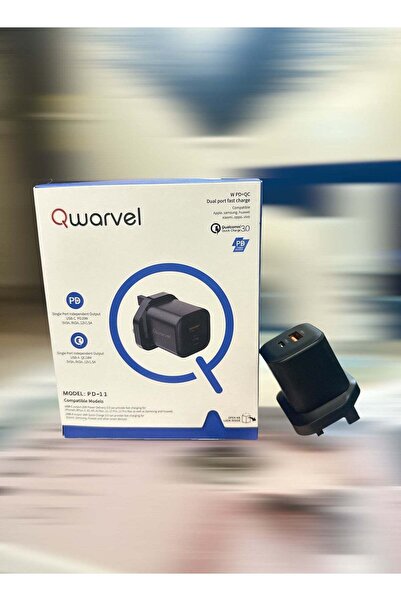 Qwarvel Quarvel USB-C PD Fast Charger for Smartphones and Tablets