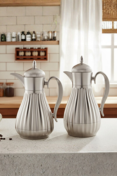 Generic 1 liter/750 ml tea and coffee thermos set