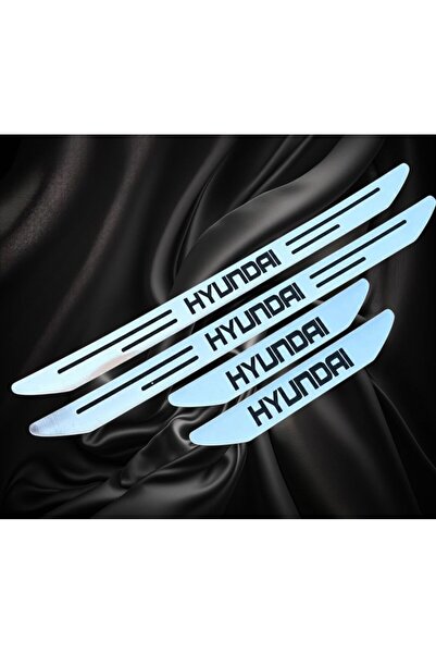 Hyundai Accent Özel Kapı Eşik Yazısı Krom Görünümlü Ön ve Arka 4'lü Set