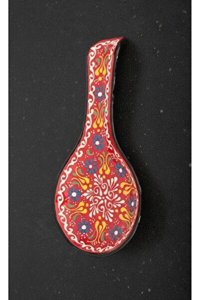 Artiser Handmade Ceramic Spoon Rest, Hand-Painted Ceramic Spoon Rest, Decorative Hand-Painted Ceramic Spoon Rest