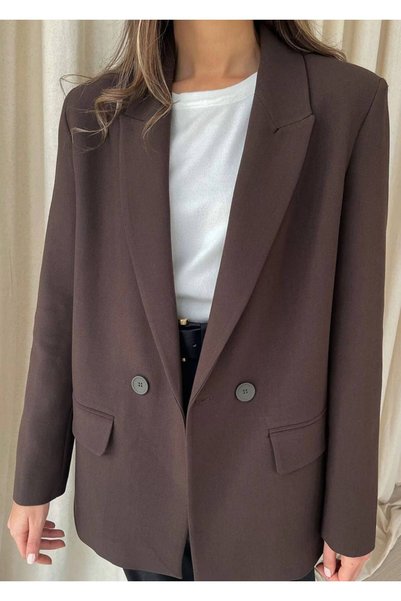 MODA Oversize Two Button Women's Blazer Jacket