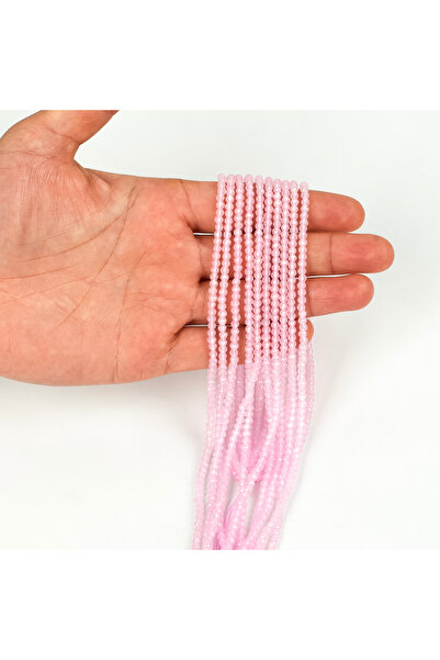 yfhobi 1 Dizi (120-125 Adet) - 3 mm Yuvarlak Kristal Cam Boncuk Dizi, Şeffaf ...