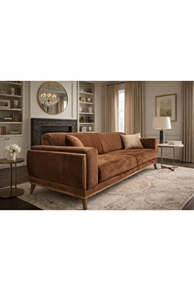 Carmen Mobilya Ahşap Nirvana Koltuk Üçlüsü