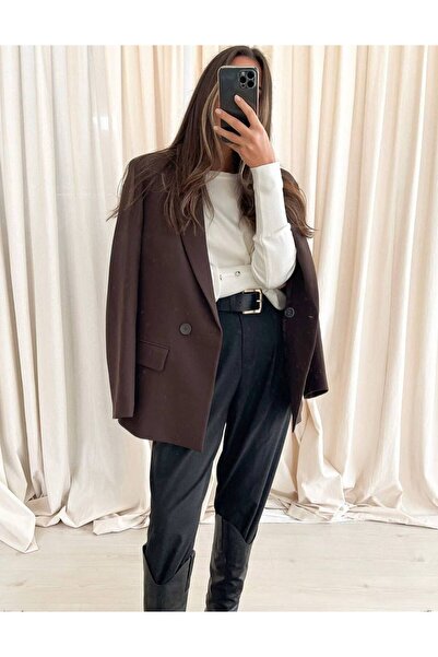 MODA OVERSİZE İKİ DÜĞMELİ KADIN BLAZER CEKET