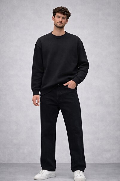 oraystore Men's Crew Neck Oversize Sweatshirt