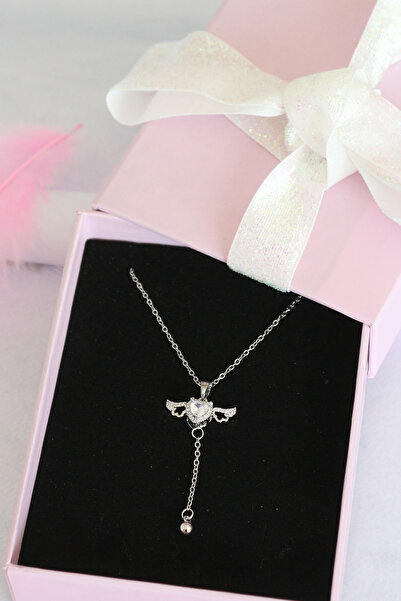 Zümrüt سلسال جناح القلب المتحرك مع حجر الزركون الفولاذي