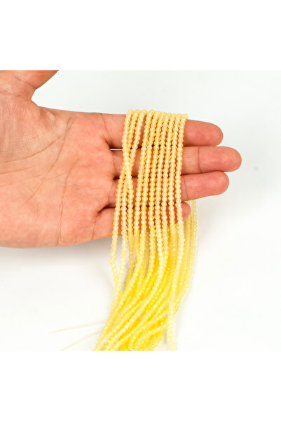 yfhobi 1 Dizi (120-125 Adet) - 3 mm Yuvarlak Kristal Cam Boncuk Dizi, Şeffaf ...