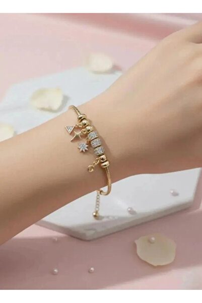Dorvina 316L Tarnish-Free Steel Adjustable Zircon Stone Gold Color Star Charm...