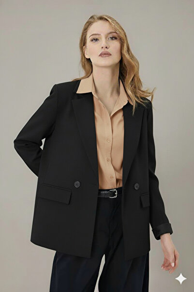 MODA OVERSİZE İKİ DÜĞMELİ KADIN BLAZER CEKET