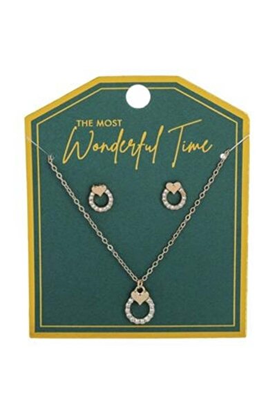 OEM Set colier și cercei cu pietre și inimă