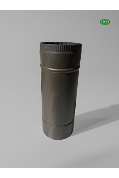 ÇİTAŞ MAT SİYAH - ANTRASİT YARIM BOY SOBA BORUSU 33 CM 0.40 MM KALINLIK