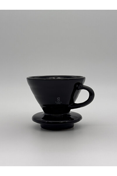 Grossberg Coffee Siyah V60 1000 ml Sürahi Değirmen Set 3. Nesil Filtre Kahve Demleme Ekipmanı