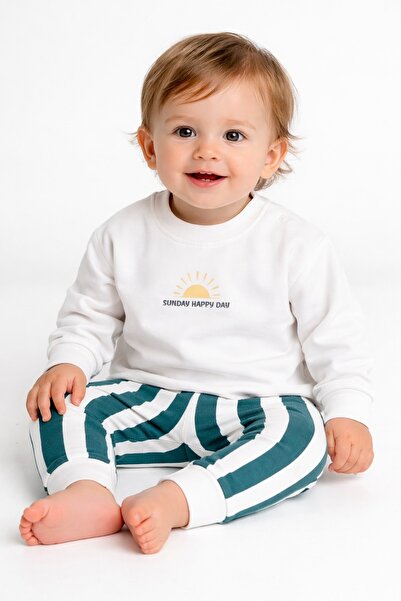 MixMax Bebe طقم ملابس رياضية للأطفال الرضع من Baby Boy Sunday بأكمام طويلة مص...