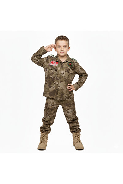 Nazlyna Children's Police Special Operations (Pöh) Camouflage Set - Bottom an...