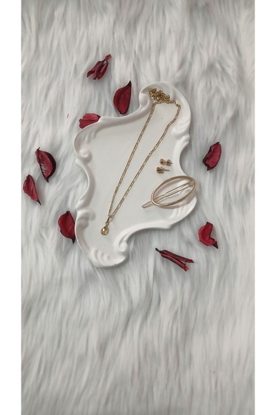 Özalp Decor Vintage Set of 2 Lace Embossed Handmade Decorations, Presentation...