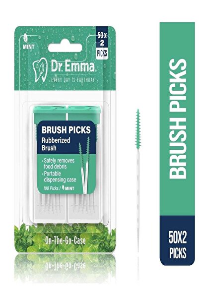 Dr.Emma Dr. Emma Mint Flavored Rubber Toothpicks, 100 Sticks/Pack
