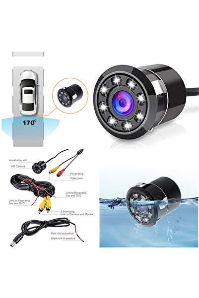 Poke Araç Kamerası Gece Görüşlü Ledli HD PK-8074