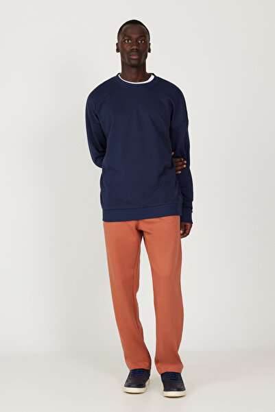 AC&Co / Altınyıldız Classics Light Brown Oversized Loose Fit Patterned Trousers