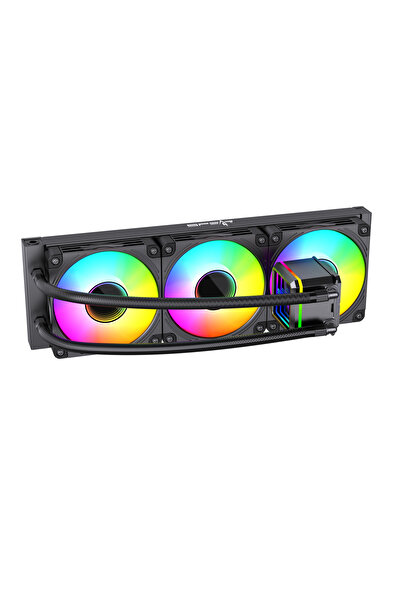 SPEARPC EVEREST-360 Liquid CPU Cooler – 360mm Radiator with Triple 120mm PWM Fans, Cooling for Gaming PCs