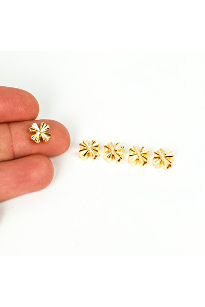 yfhobi 1 Adet - 8 mm Üstü Kalem İşçilik Traşlı Yonca Desenli Uç, Pirinç Altın...