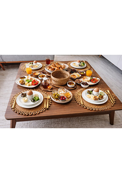 Efuliz Home Jute Straw Natural American Serving-Supla Set, Handmade Patterned...