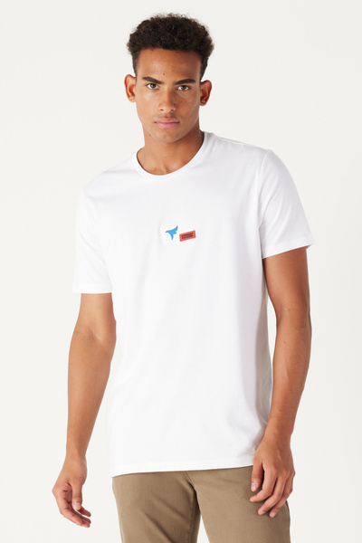 AC&Co / Altınyıldız Classics White Standard Fit Regular Cut Crew Neck 100% Co...