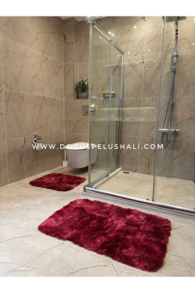 Doğuş Peluş Halı Batik Tavşan Fuşya Kaymaz Tabanlı 2'li Banyo Halısı Seti
