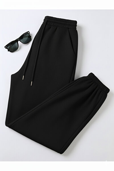 Modaikon بنطال رياضي للجنسين باللون البيج مكون من مبطن بالصوف خيوط، جيب مطاطي...