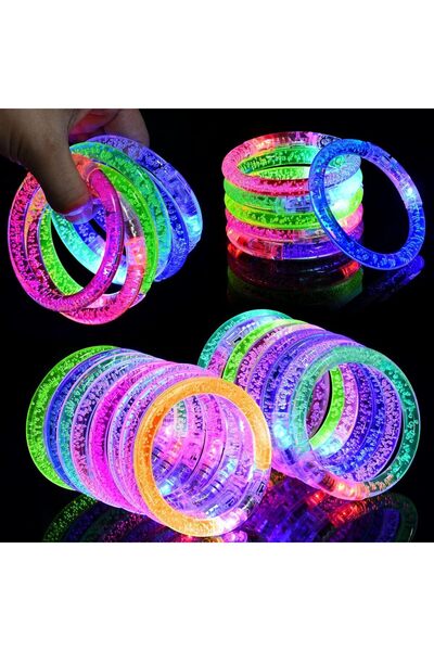 AUAUY عبوة من 16 سوارًا مضيئًا بتقنية LED