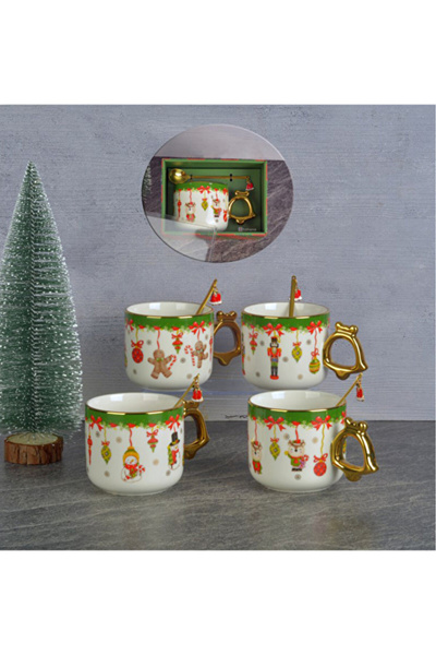 Tohana Porselen Yılbaşı Kupası Altın Kulp 320 cc