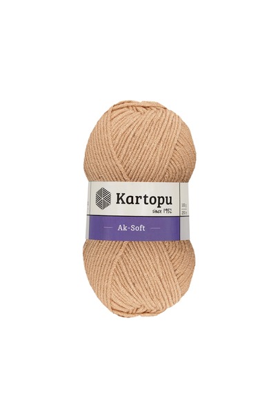 Kartopu Aksoft Hand Knitting Yarn K847 Milky Brown