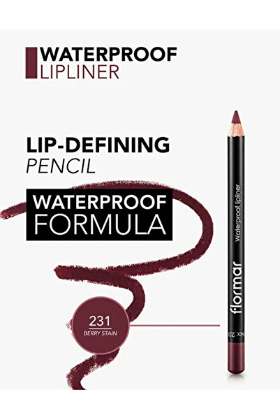 Flormar قلم تحديد شفاه مقاوم للماء PCL-231 بلون التوت