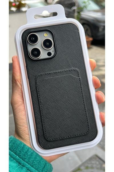 EDELFU iPhone 15 Pro Compatible, Fabric Textured Phone Case with Card Holder ...