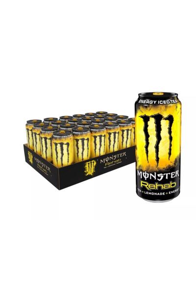 MONSTER Rehab Tea + Lemonade, 15.5 Oz. Cans, 24 Pack