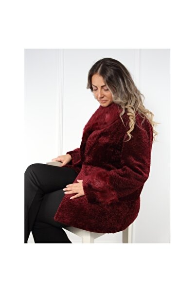 OEM Velin Bordeaux Faux Fur Coat (Women's)