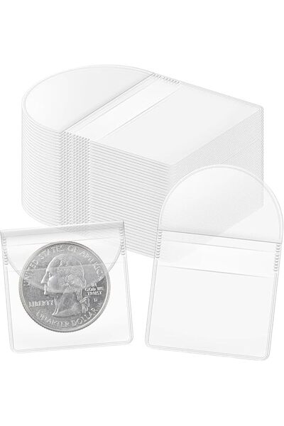 Hannea 100 Pieces Coin Holder with One Pocket for Coin Collectors